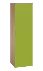 LE TR - 525 skříň léková s trezorem, pravá, korpus dub bardolino, dvířka jarní zeleň